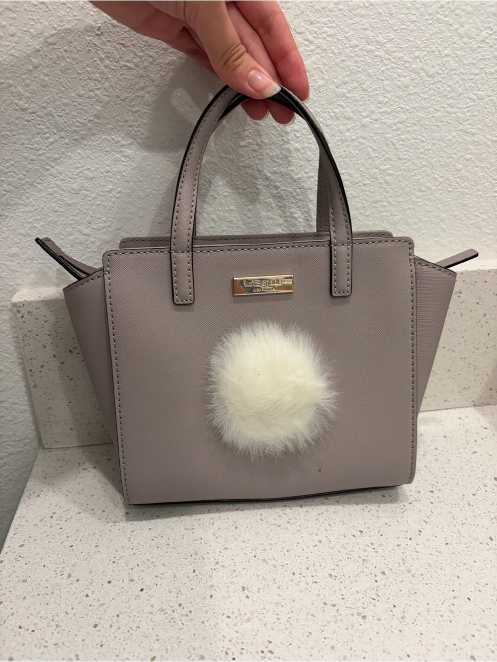 Kate Spade Make It Mine Bunny Hallie Satchel Womens Leather Purse EUC - Picture 3 of 11
